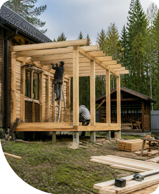Строительство пристроек и построек на участке в Твери